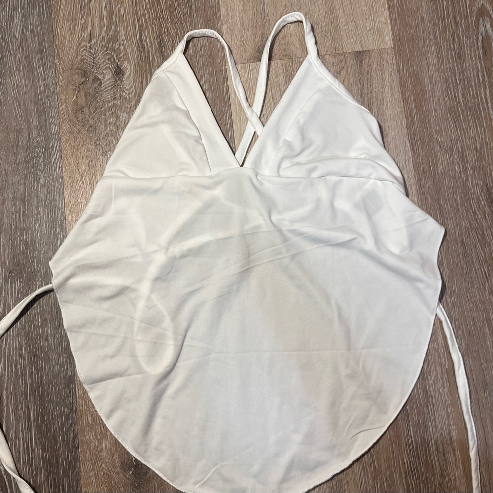 White Halter Top